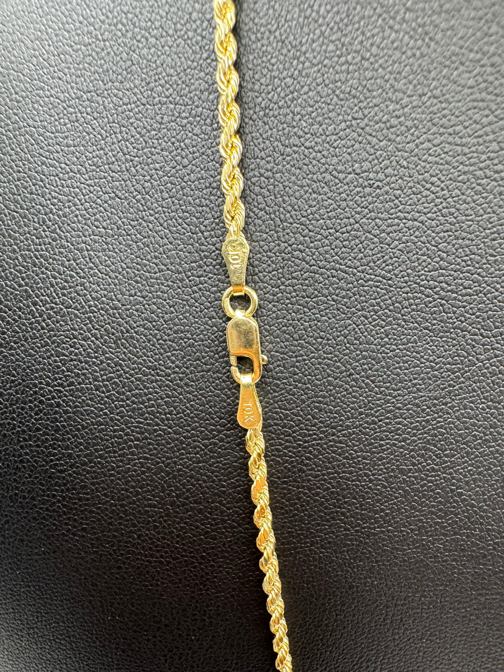 10K Gold Rope Chain With San Judas Pendant