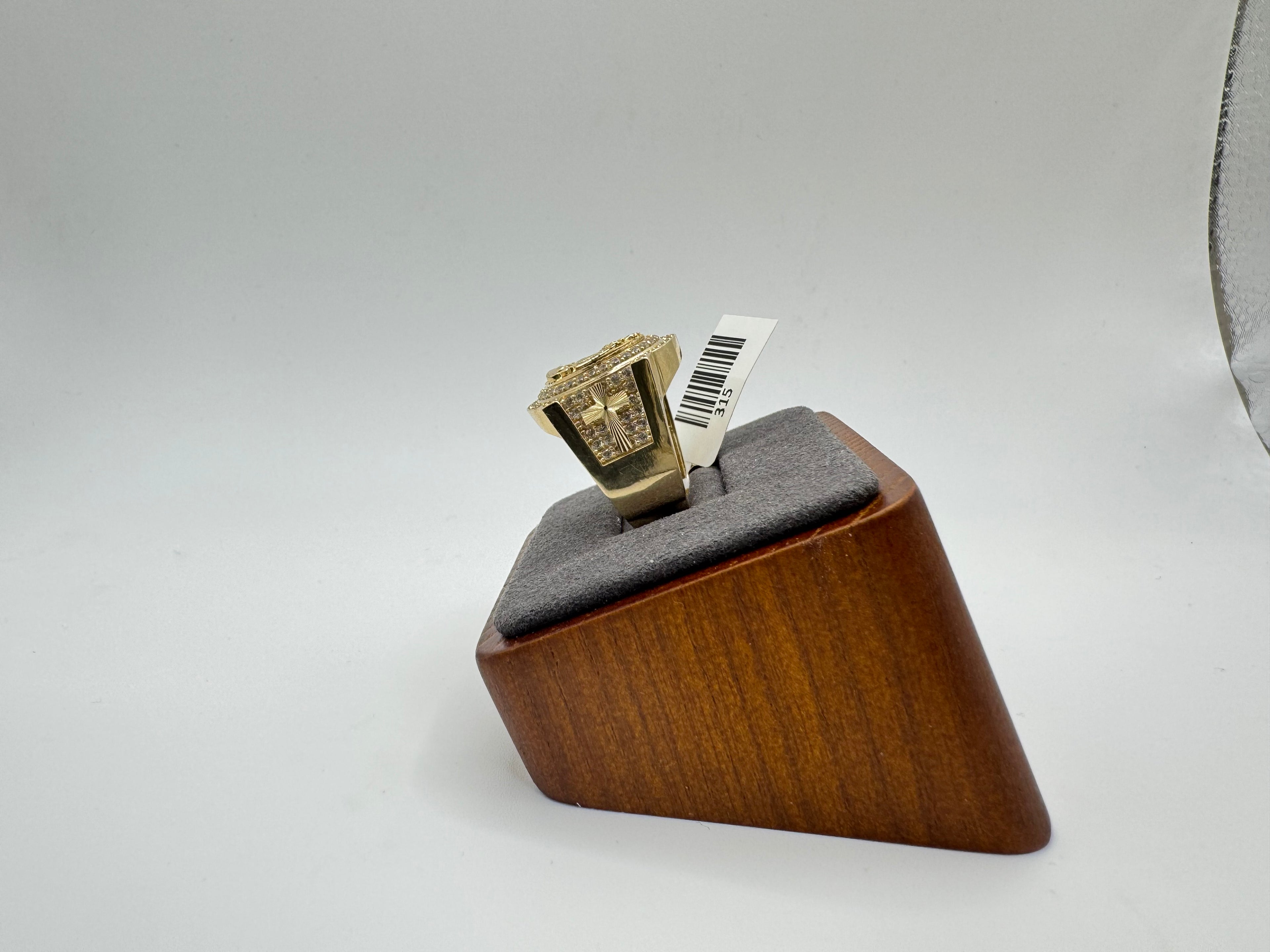 10K Gold Virgen De La Caridad Men’s Ring