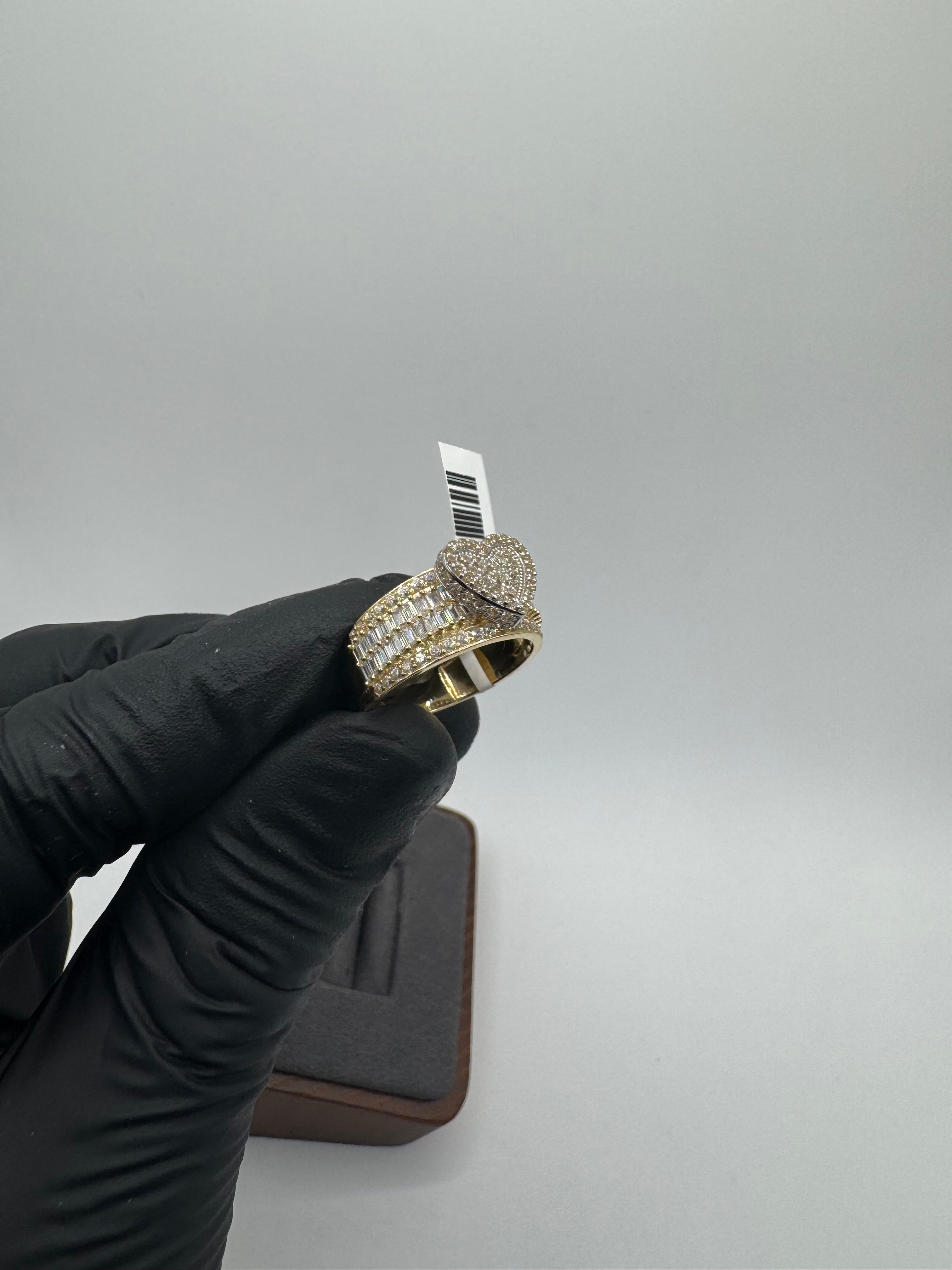 10k Gold Princess Cut Ring for Women