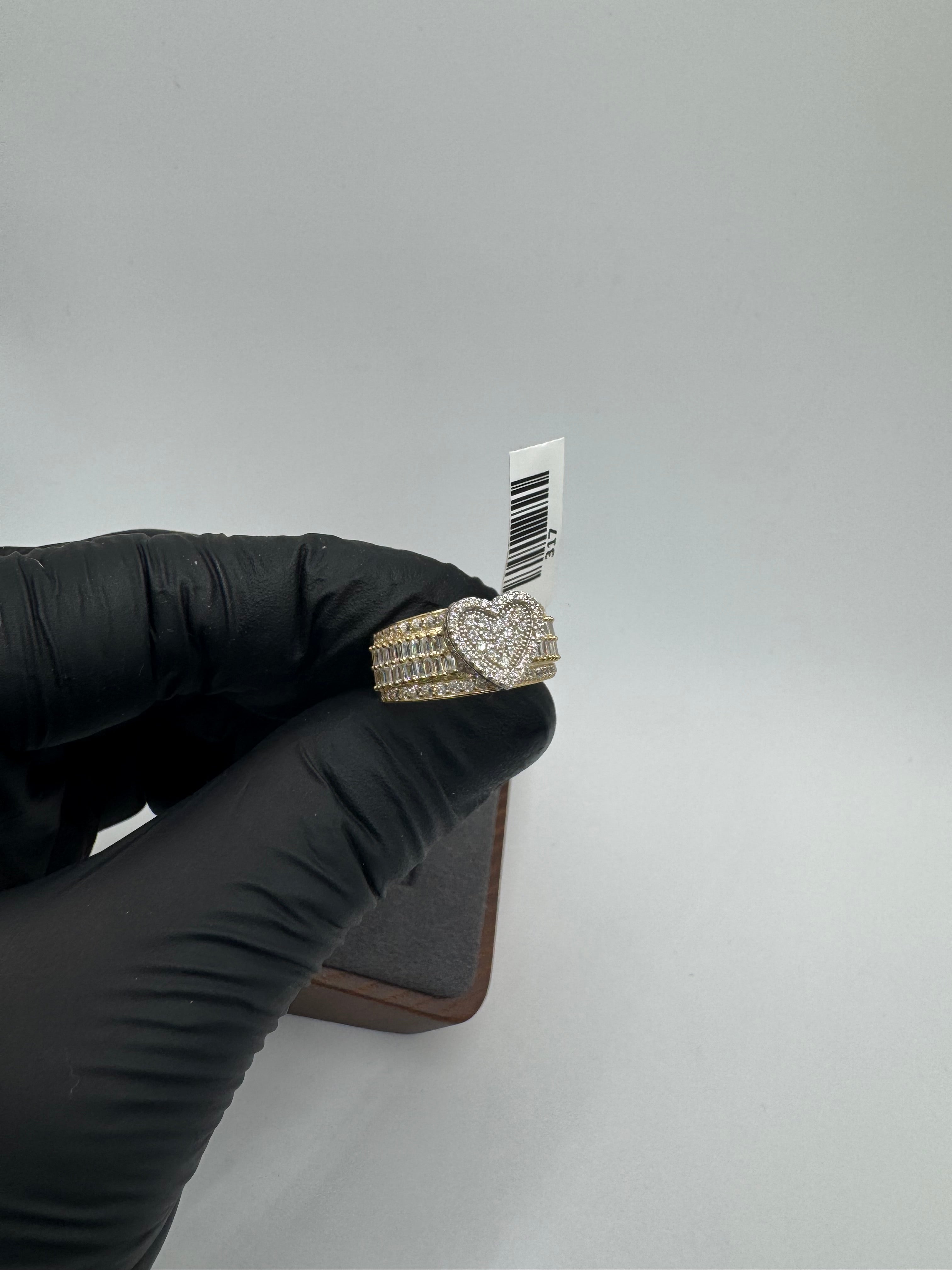 10k Gold Princess Cut Ring for Women