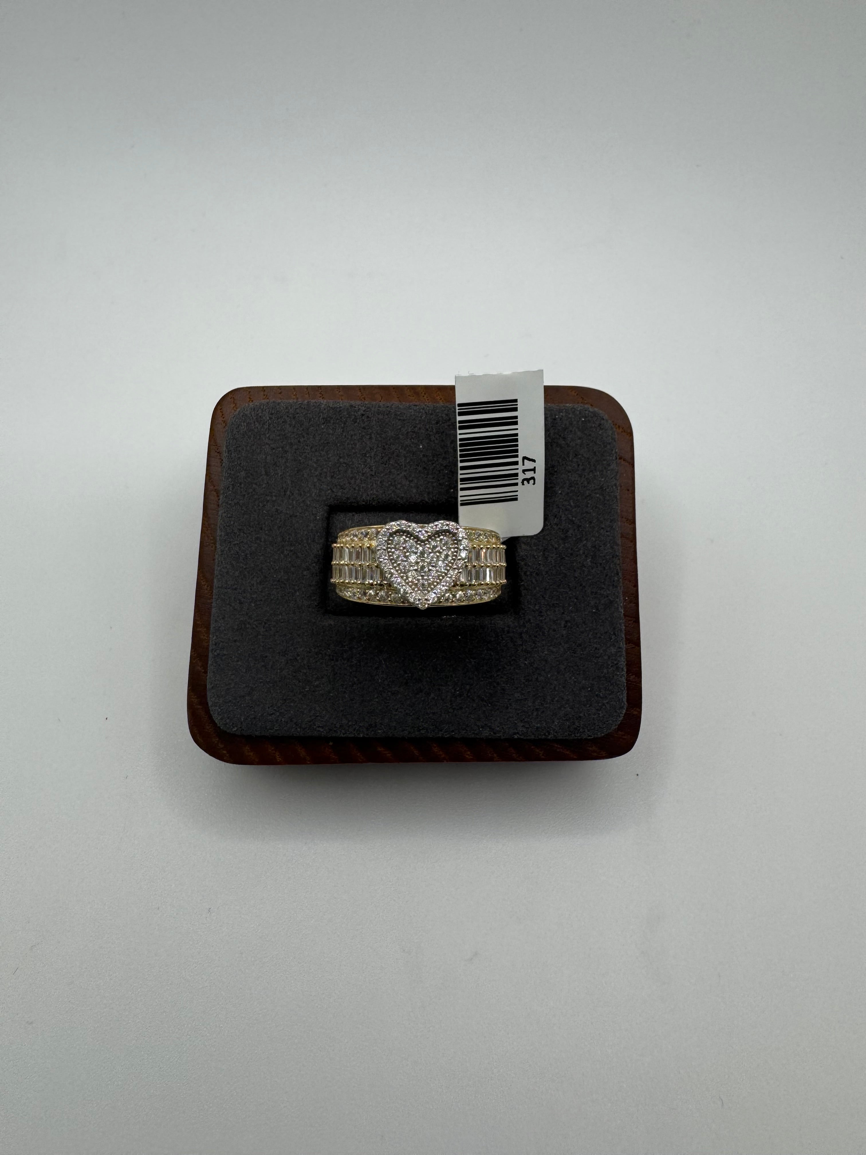 10k Gold Princess Cut Ring for Women