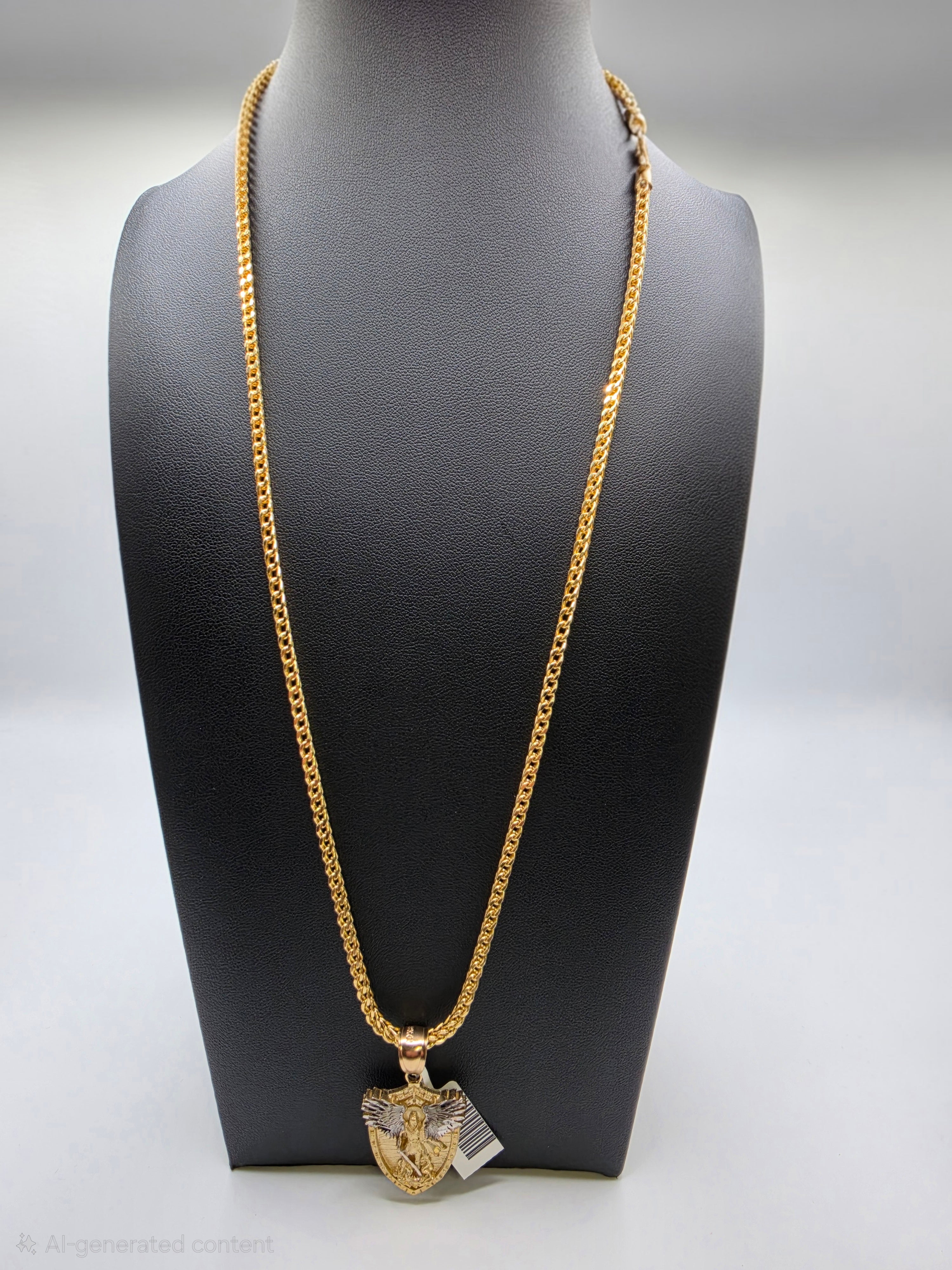 10K Gold Franco Chain with Pendant
