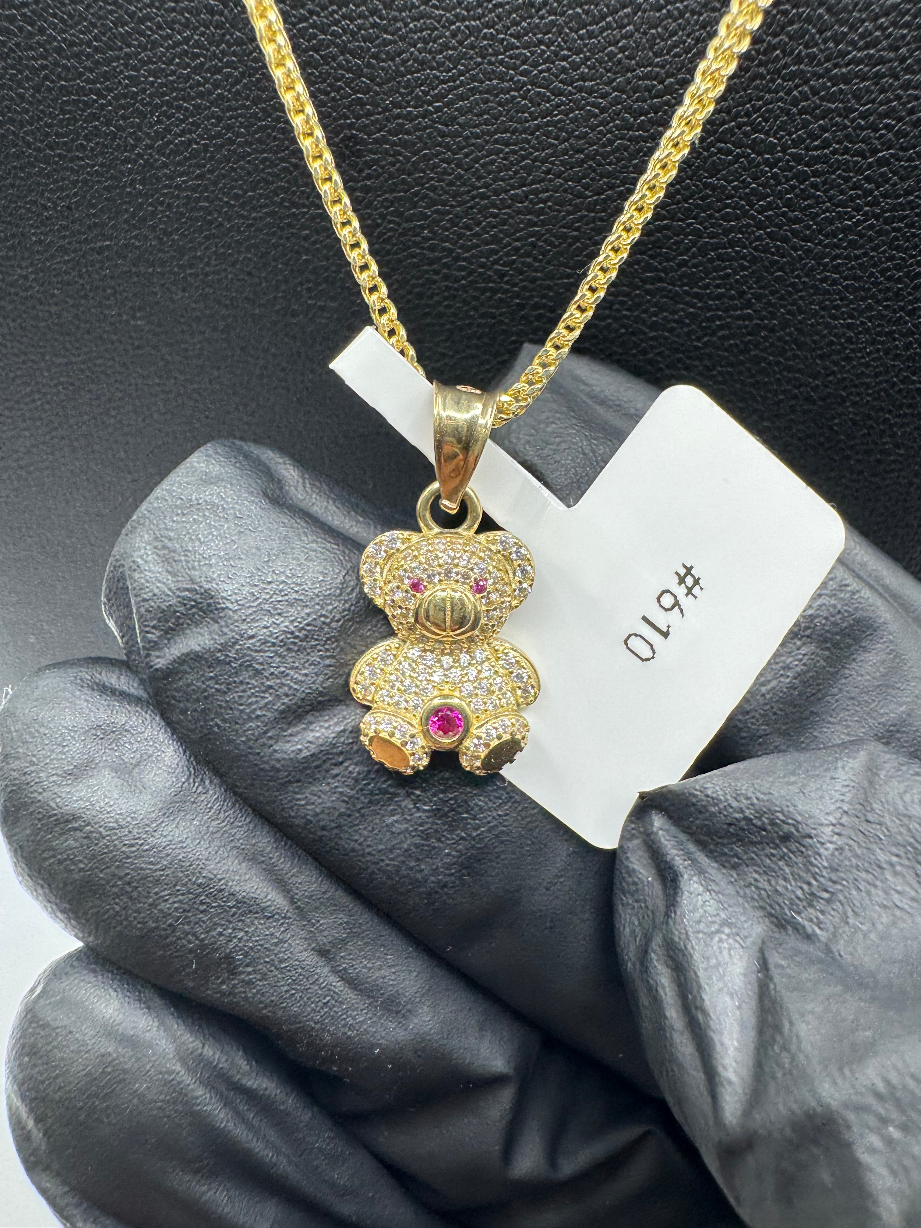 Franco chain with bear pendant