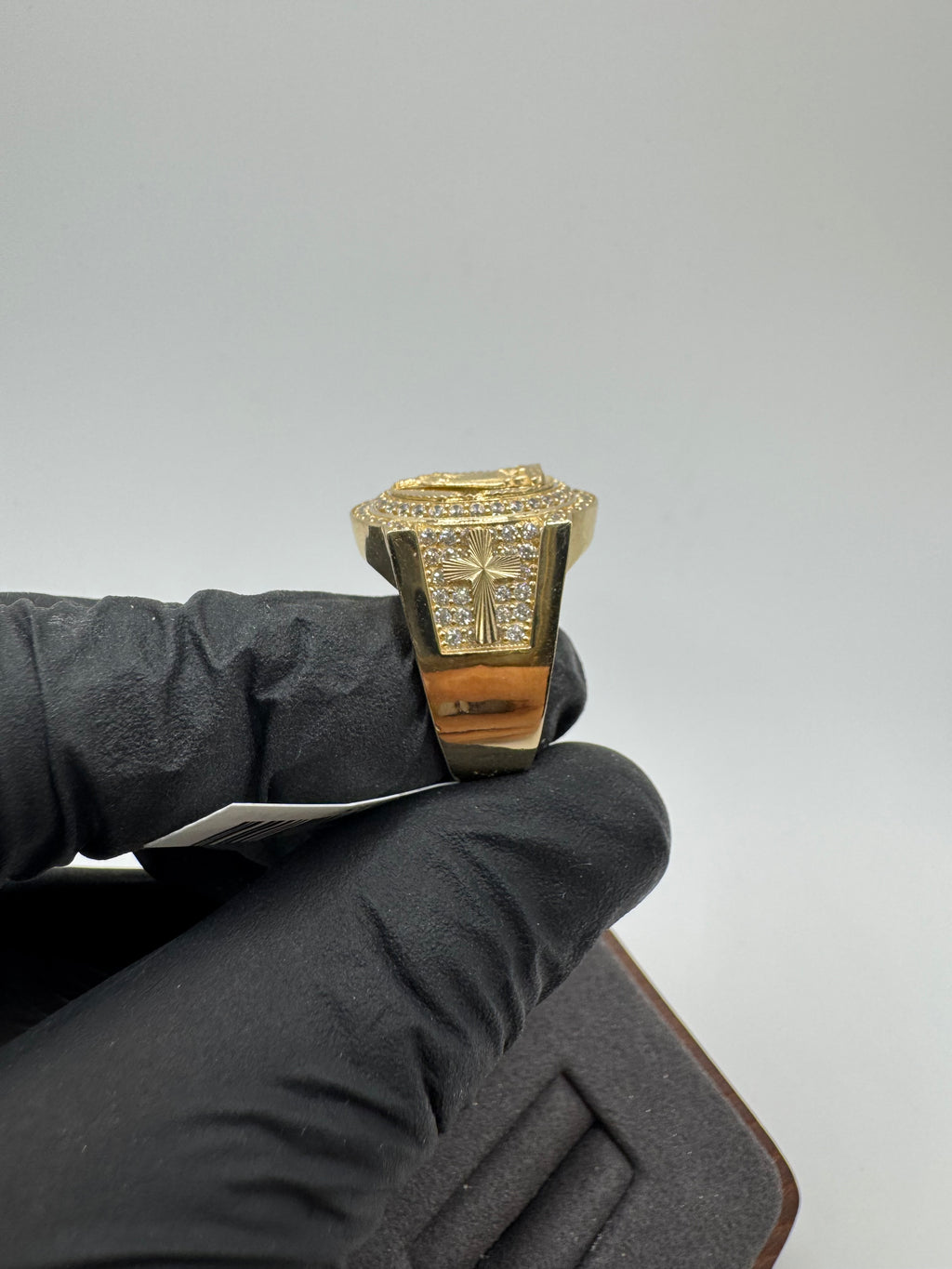 10K Gold Virgen De La Caridad Men’s Ring