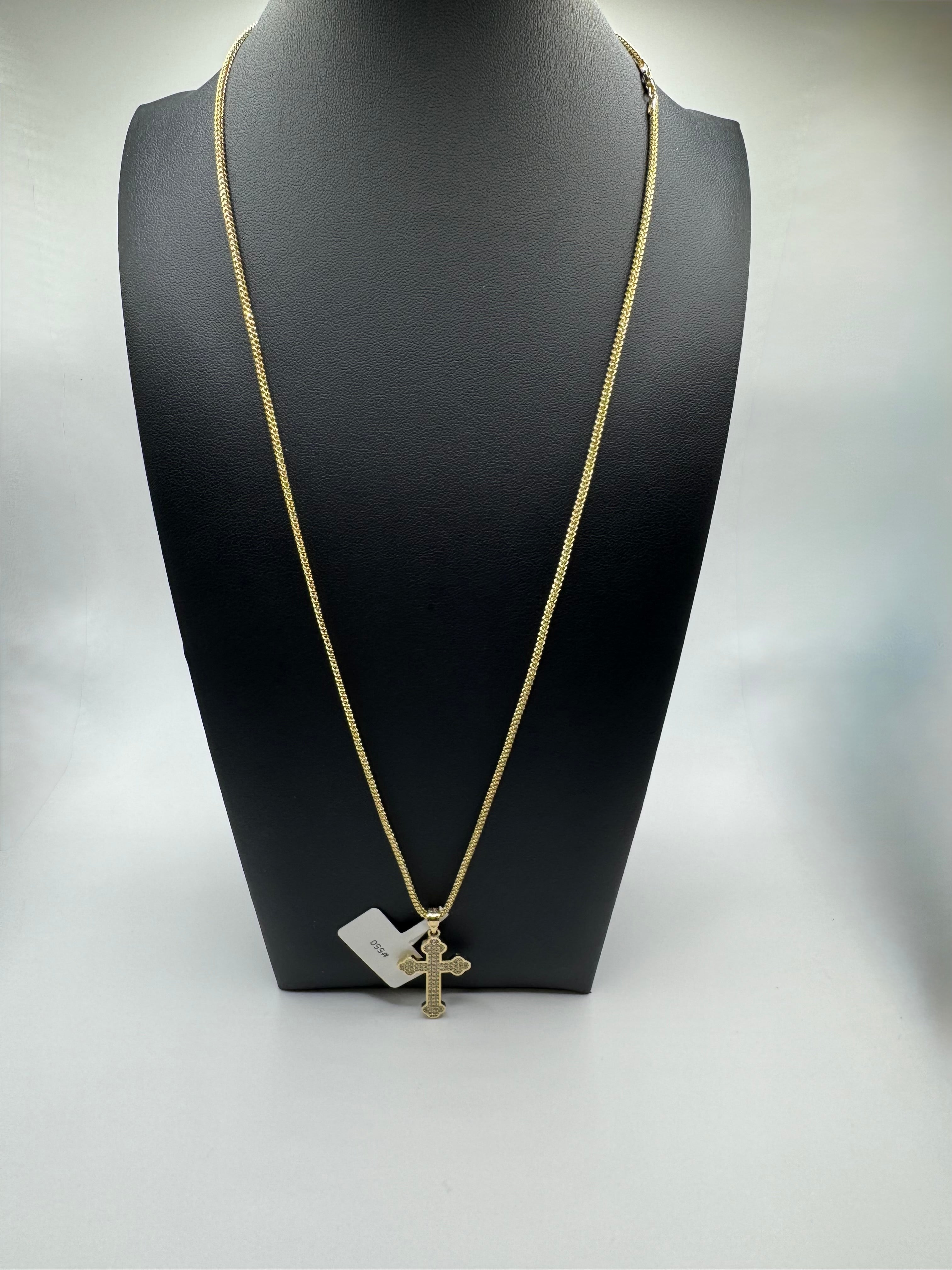 Franco chain with cross pendant