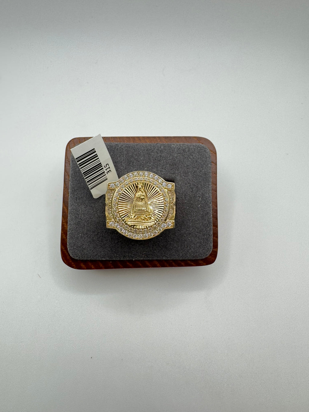 10K Gold Virgen De La Caridad Men’s Ring