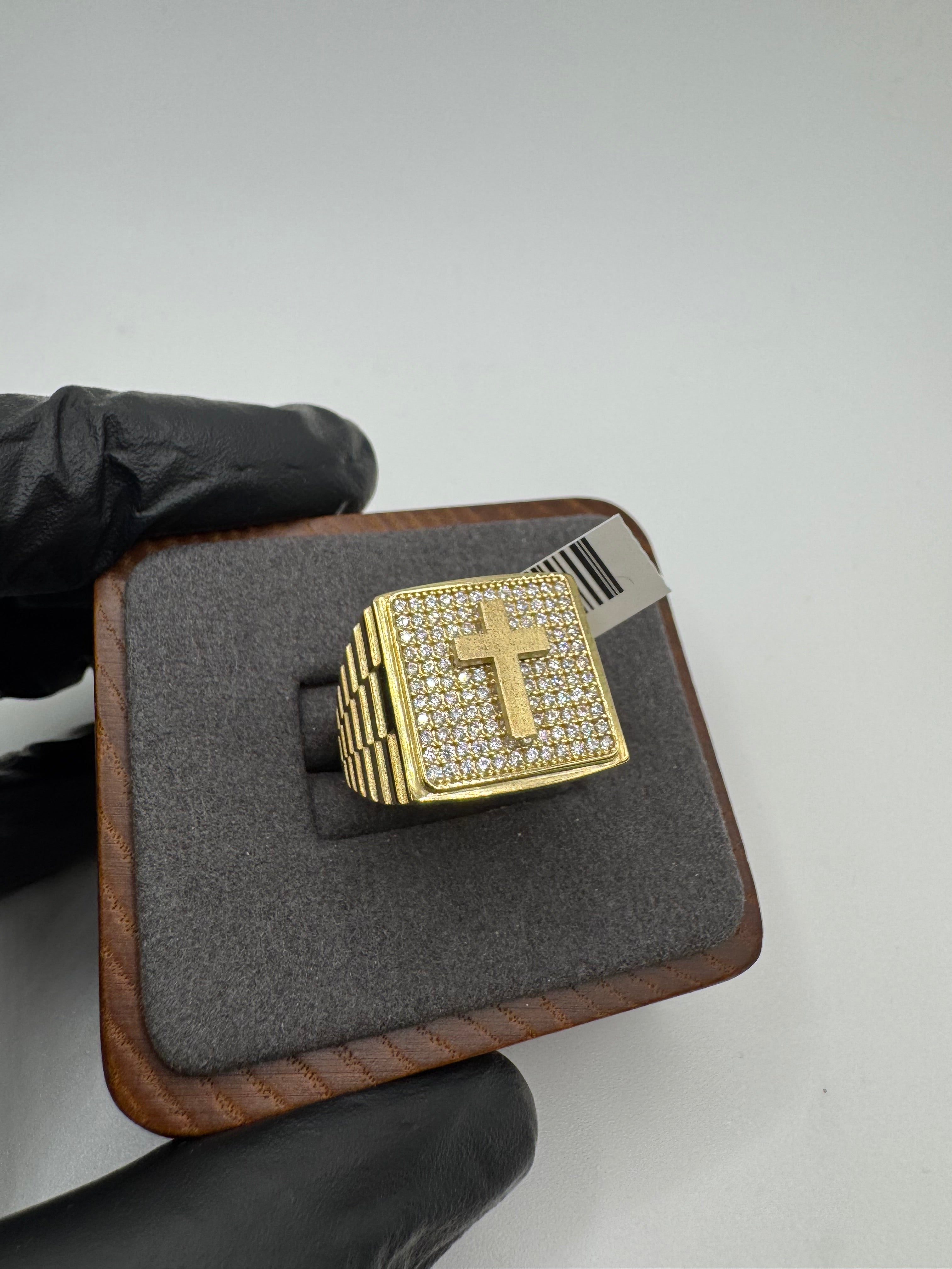 10k Gold Cross Ring for Men’s