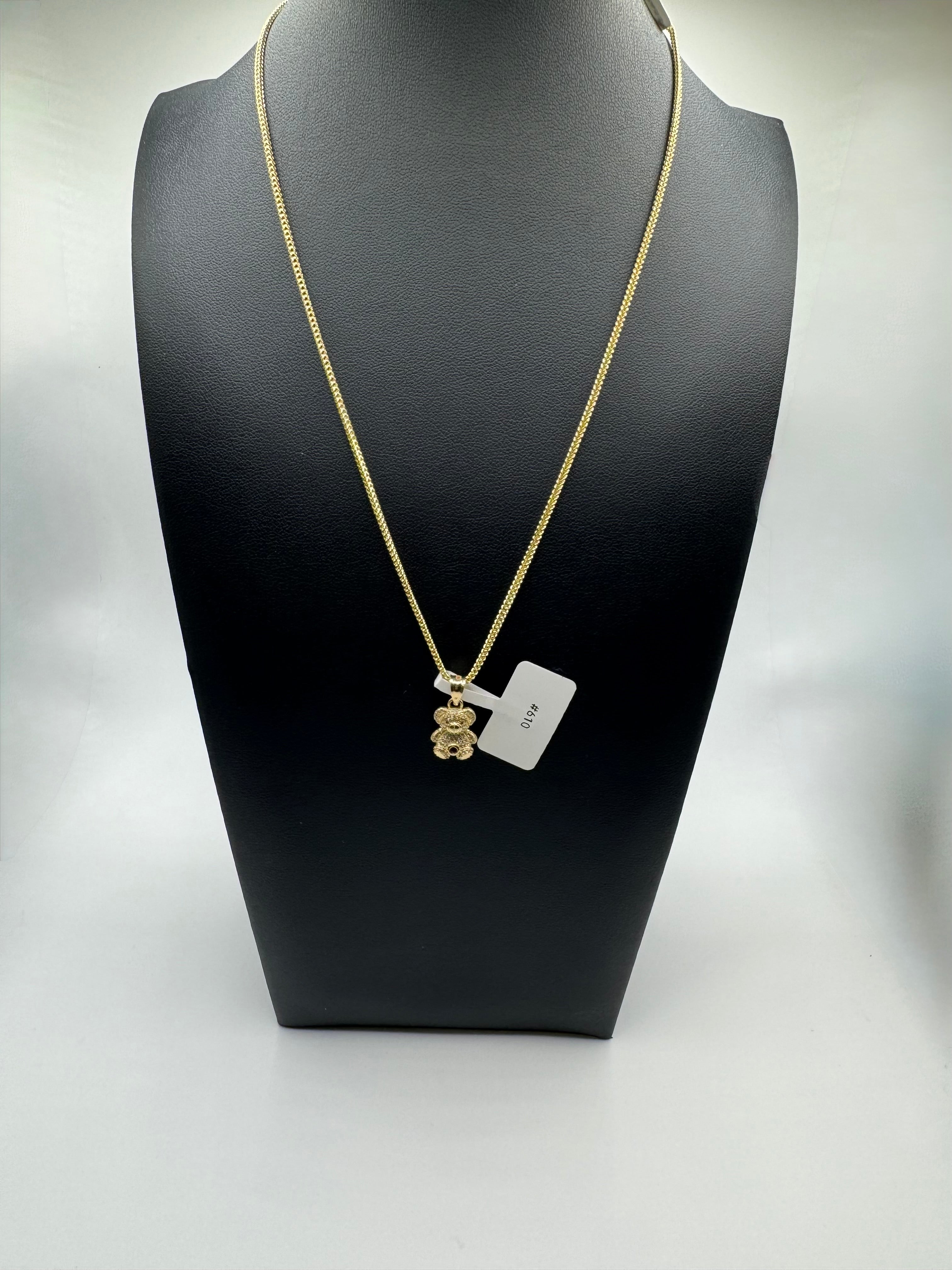 Franco chain with bear pendant