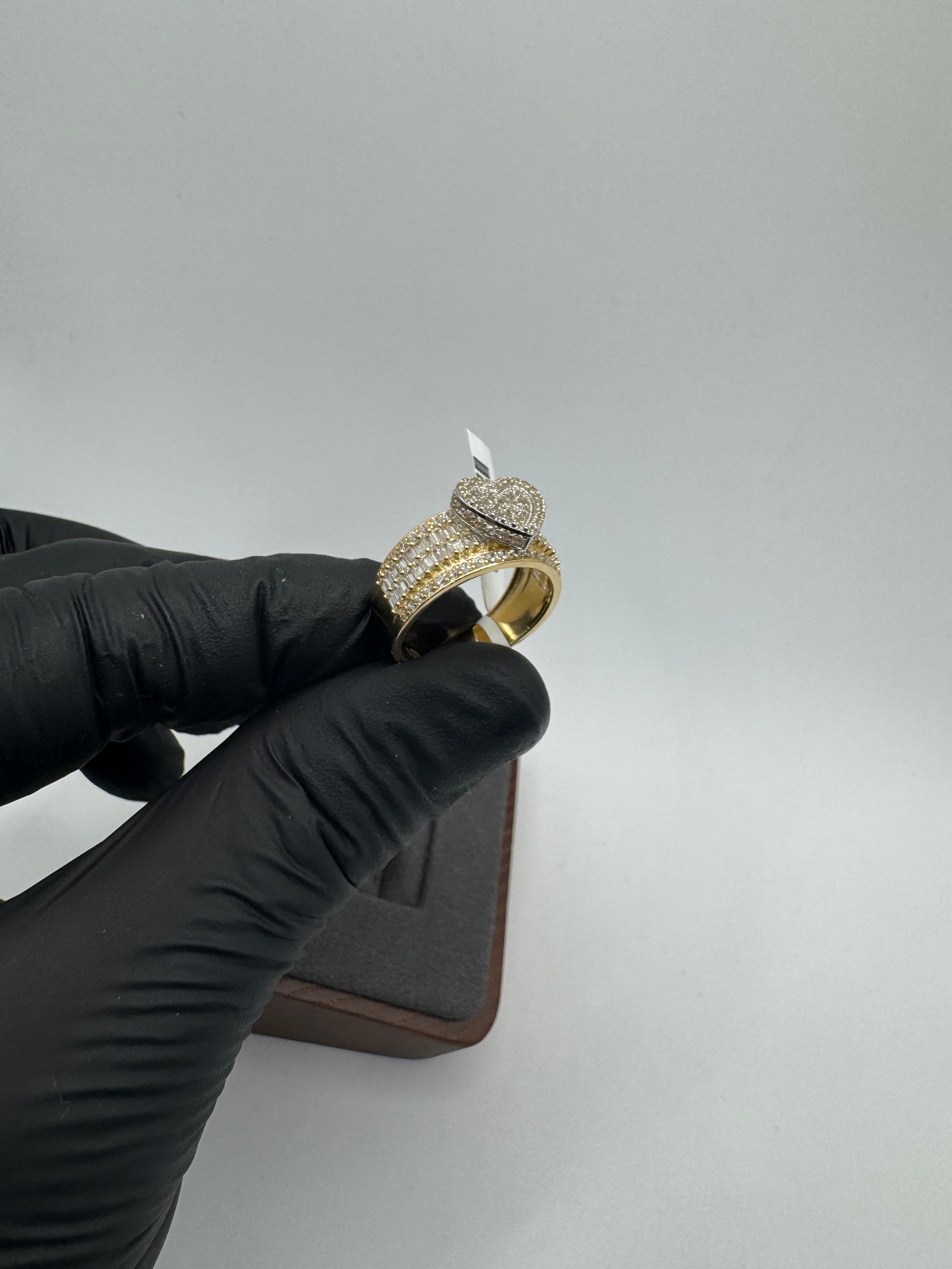 10k Gold Princess Cut Ring for Women