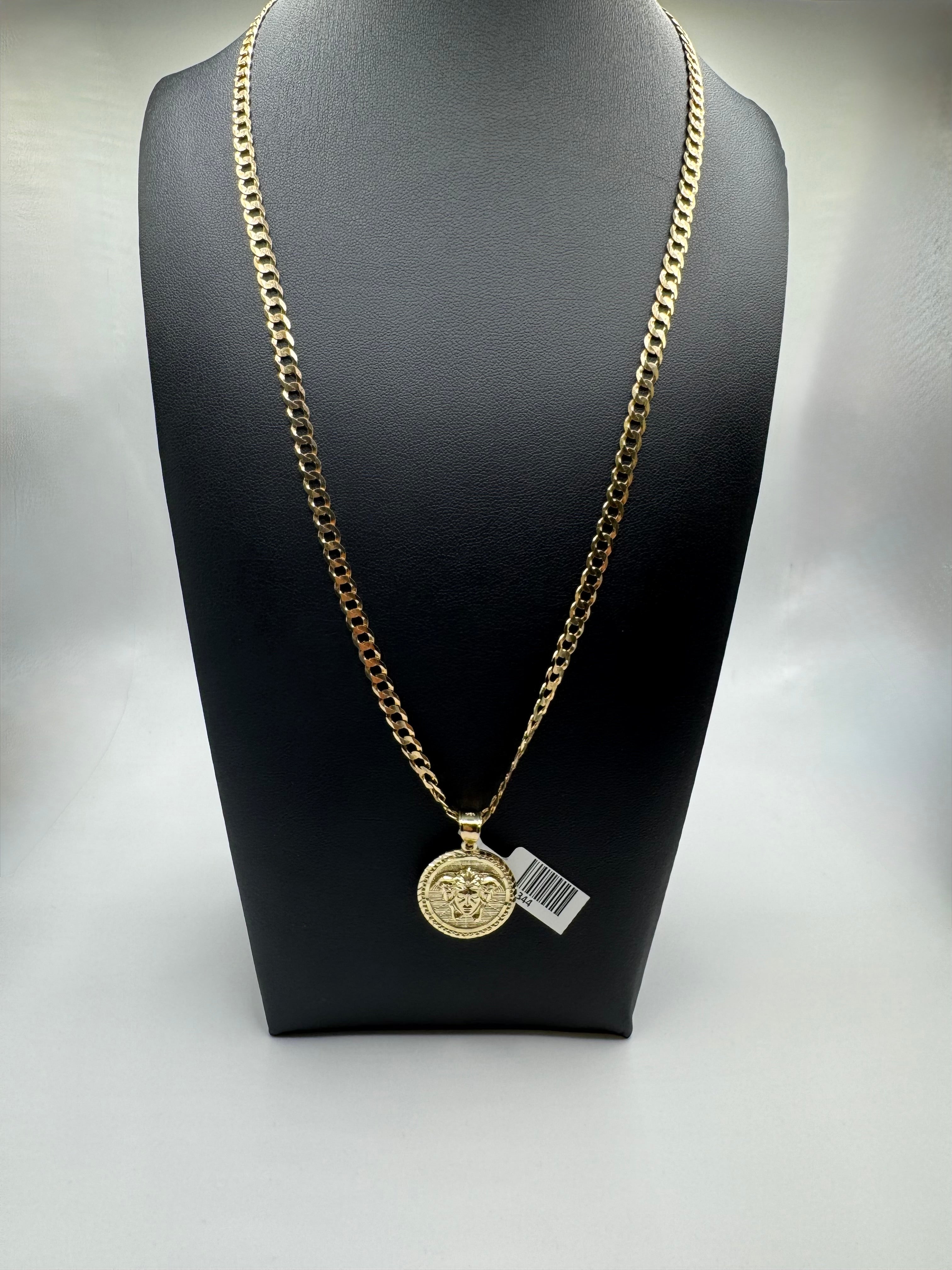 10k Gold chain With V Pendant
