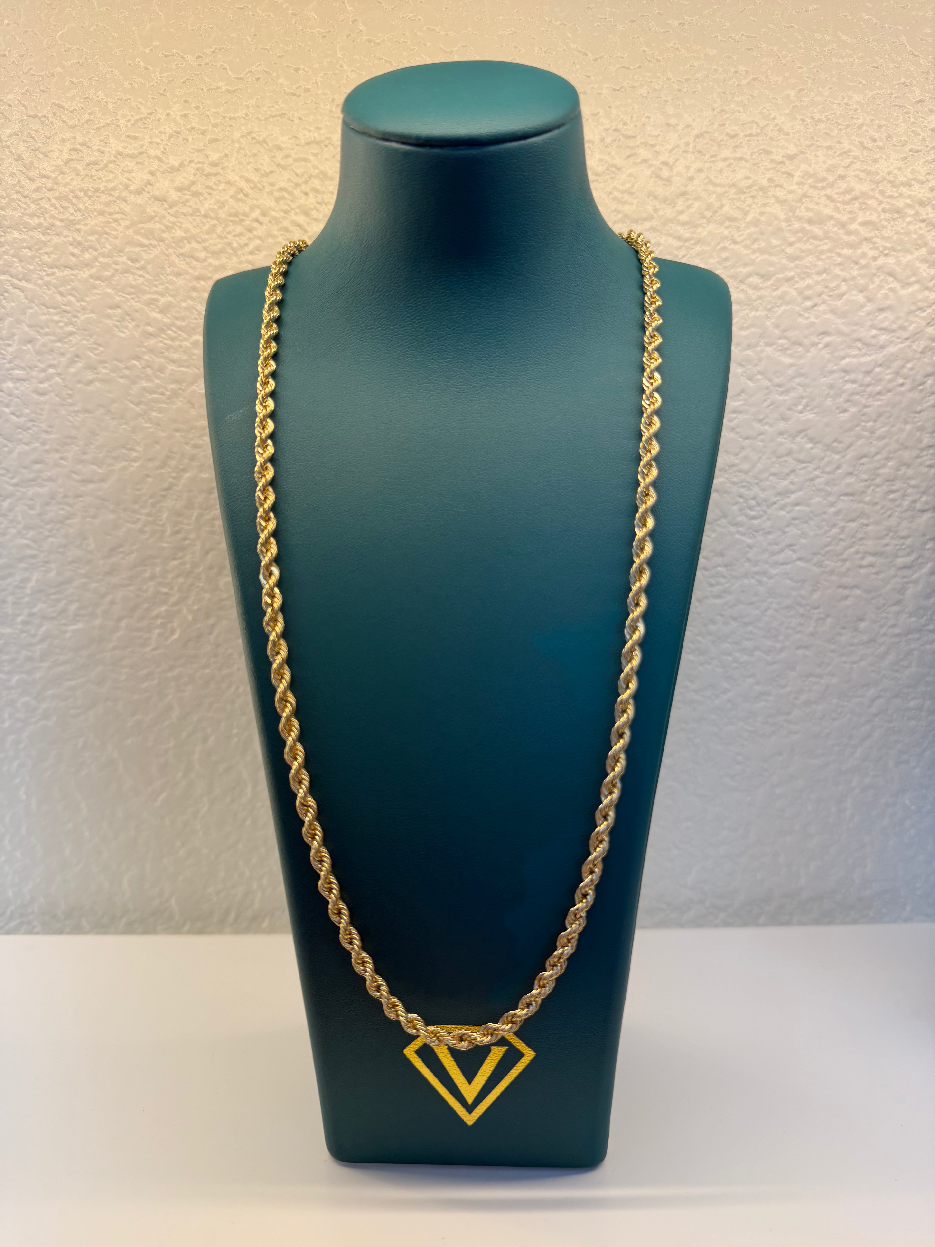 10K Gold Rope Chain Semi Solid