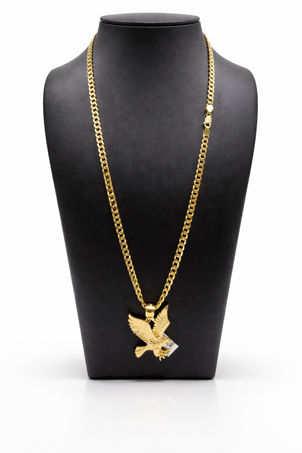 10K Gold Curve Chain with Pendant
