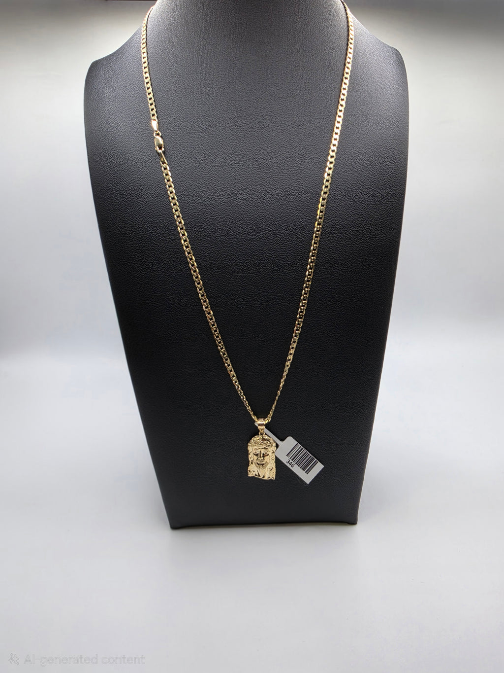 10K Curve Chain With Pendant