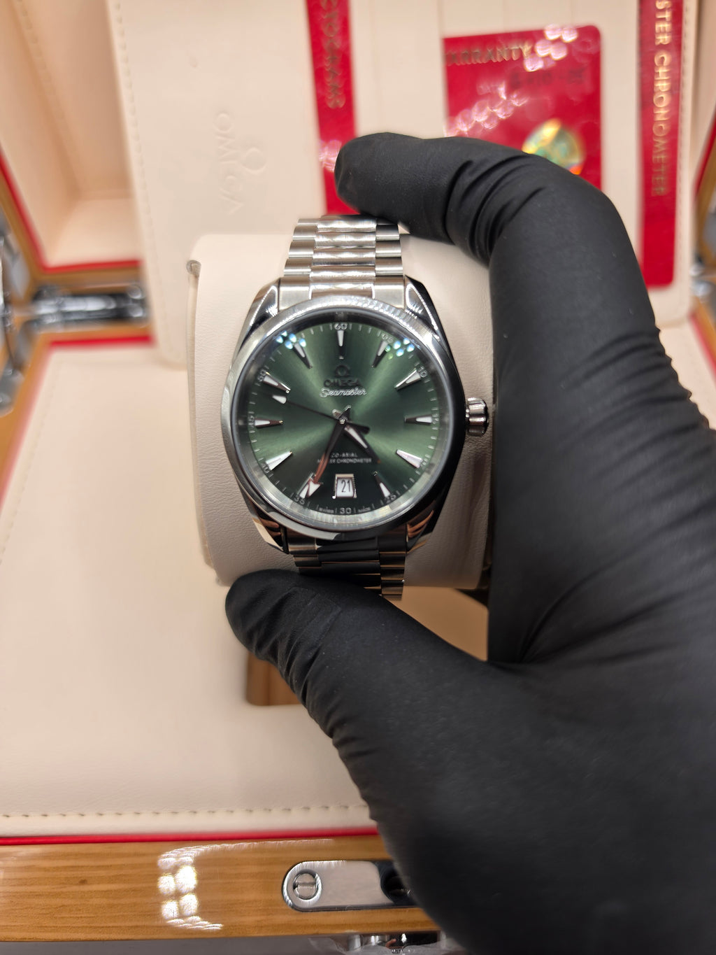 Omega Aquaterra 38 mm Ref 220.10.38.20.10.002 Green Dial