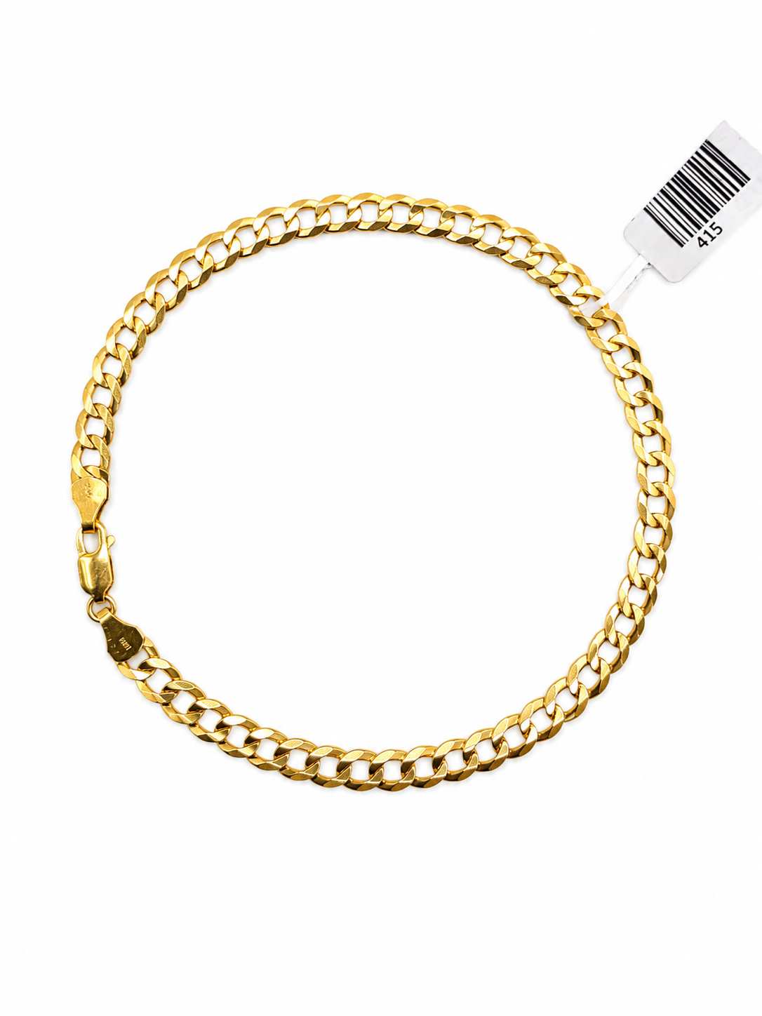10K Curve Anklet Solid