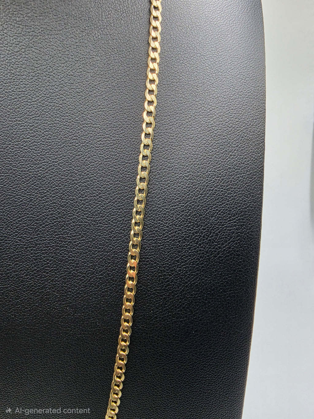 10K Curve Chain With Pendant