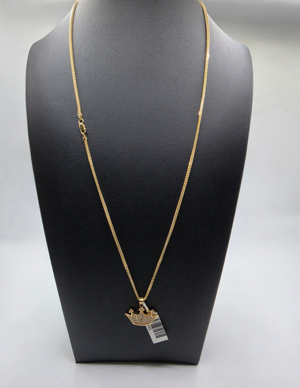 10K Franco Chain with Crown Pendant
