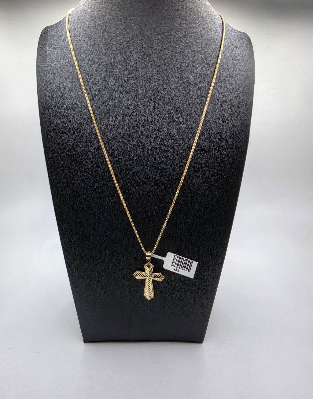 10K Franco Chain with Cross Pendant
