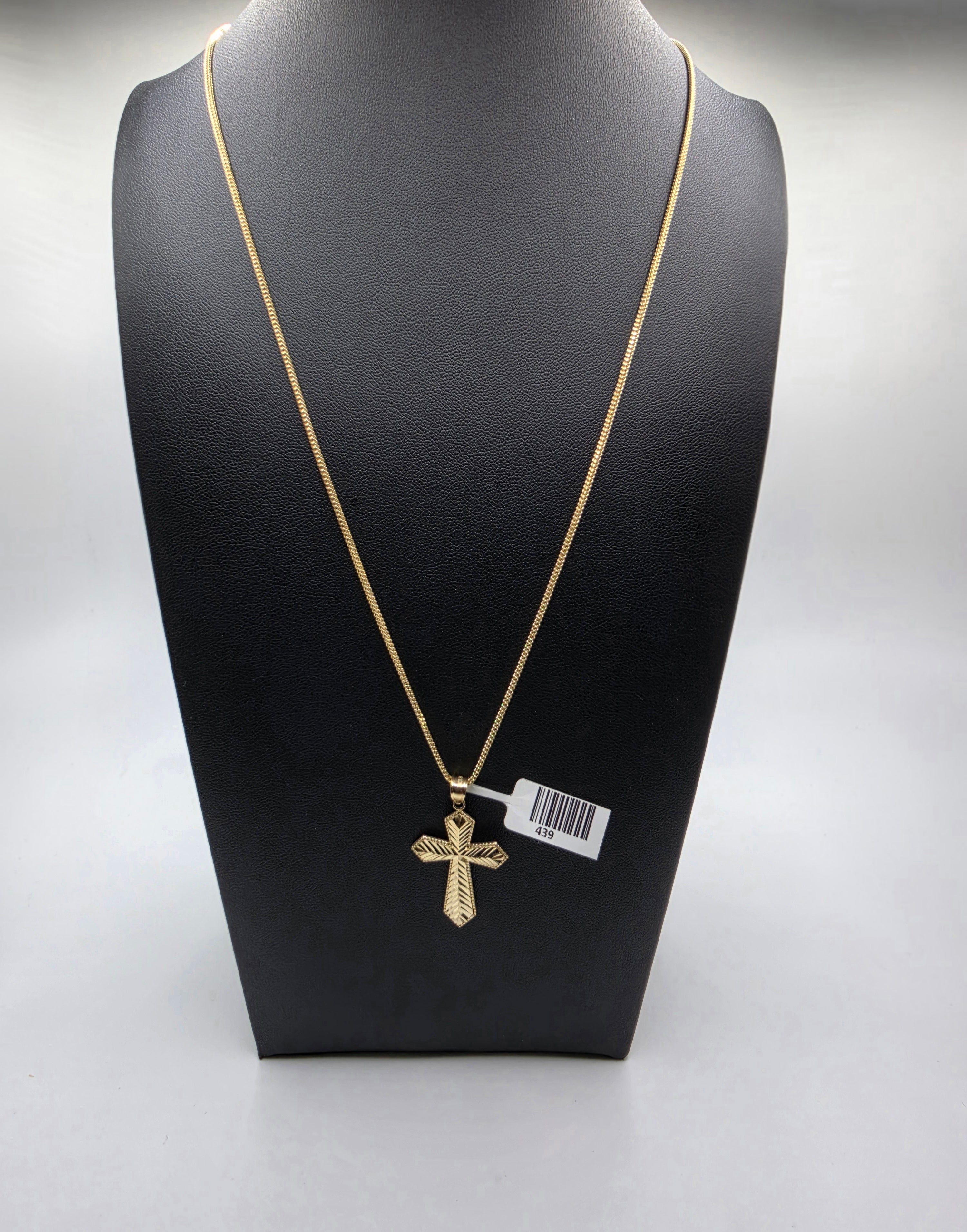 10K Franco Chain with Cross Pendant