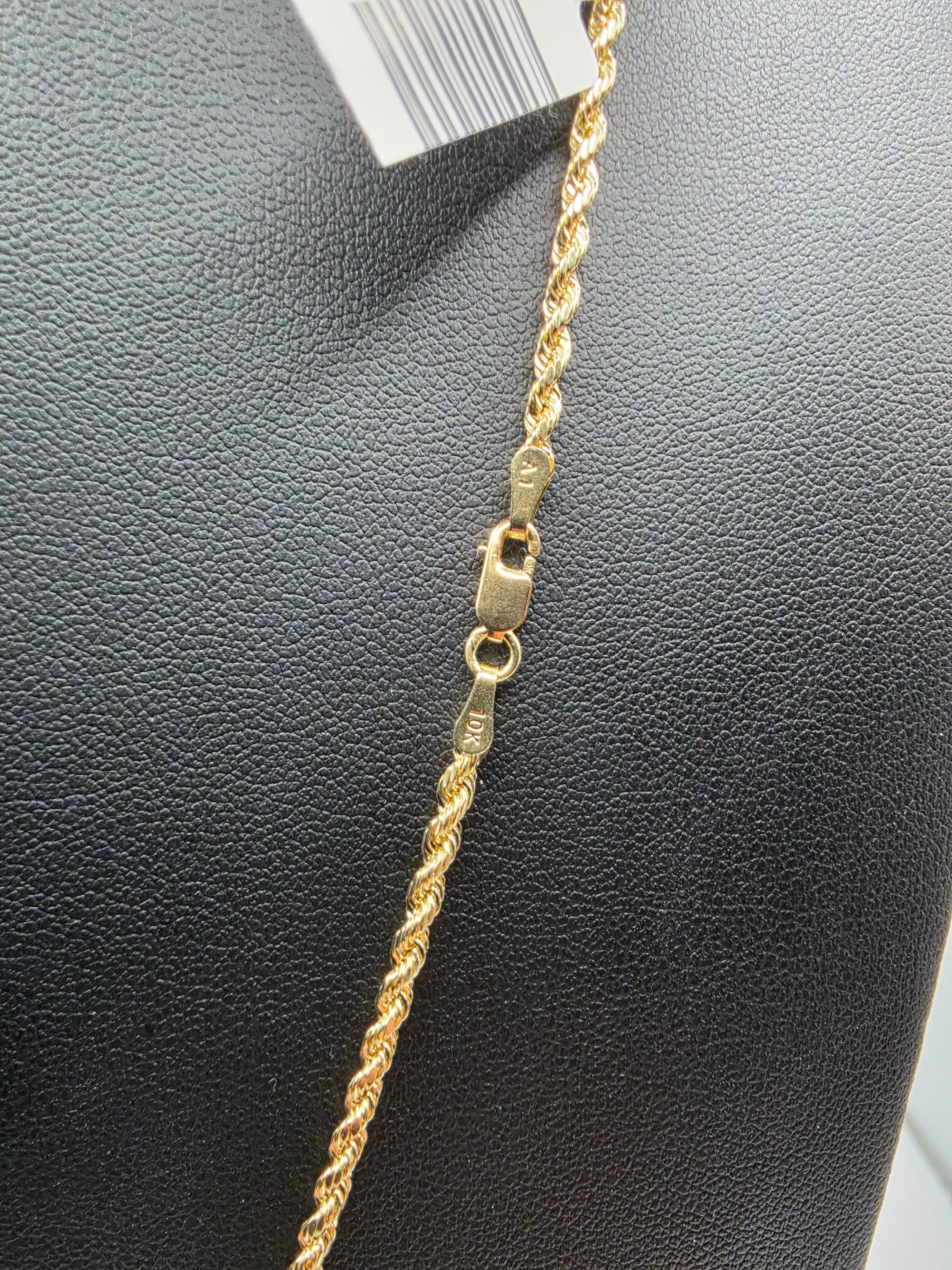 10K Gold Rope chain with Centenary Pendant