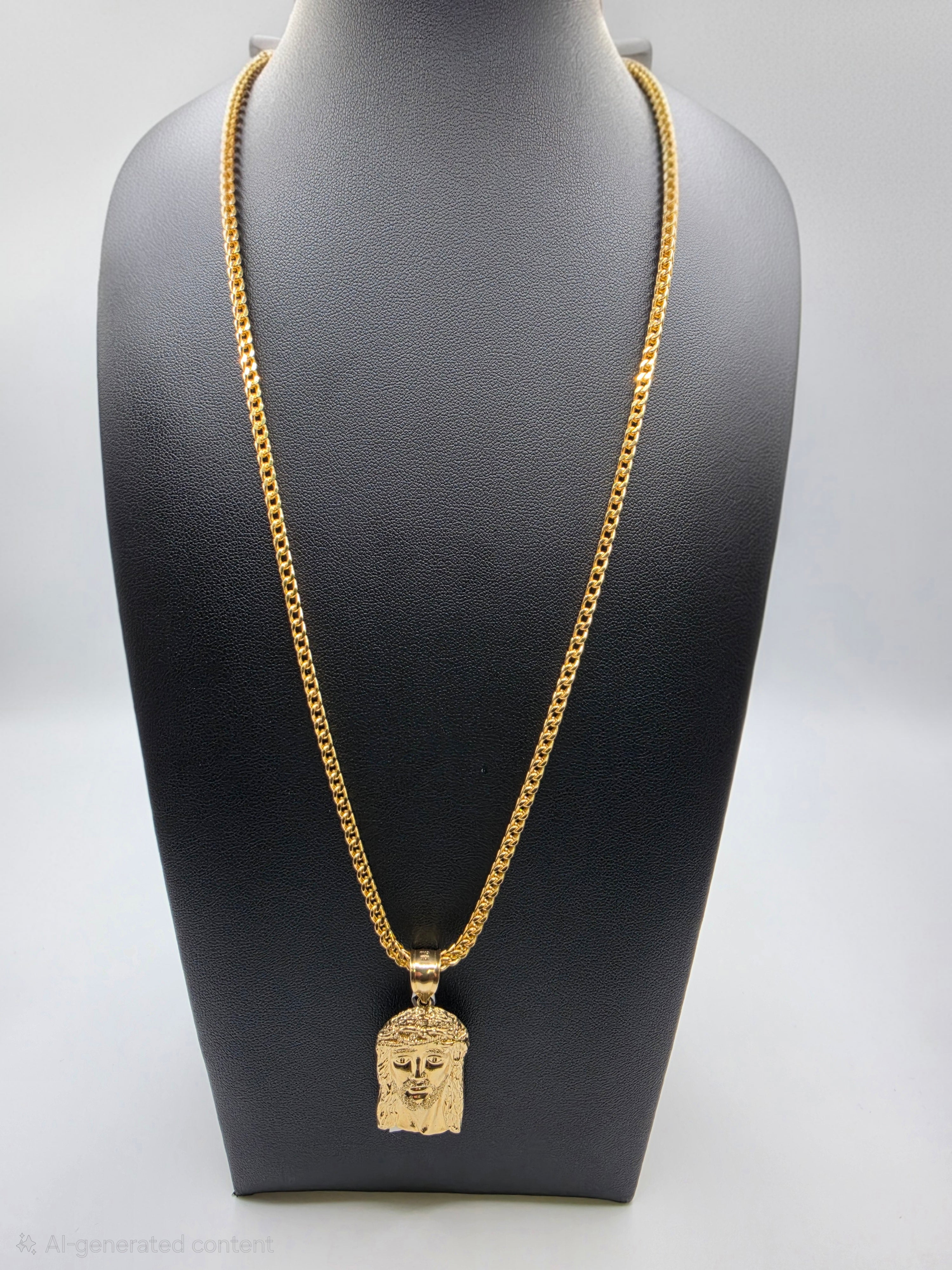 10K Gold Franco Chain with Pendant