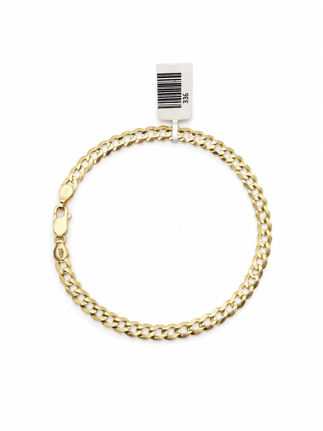 10K  Curve Bracelet Solid