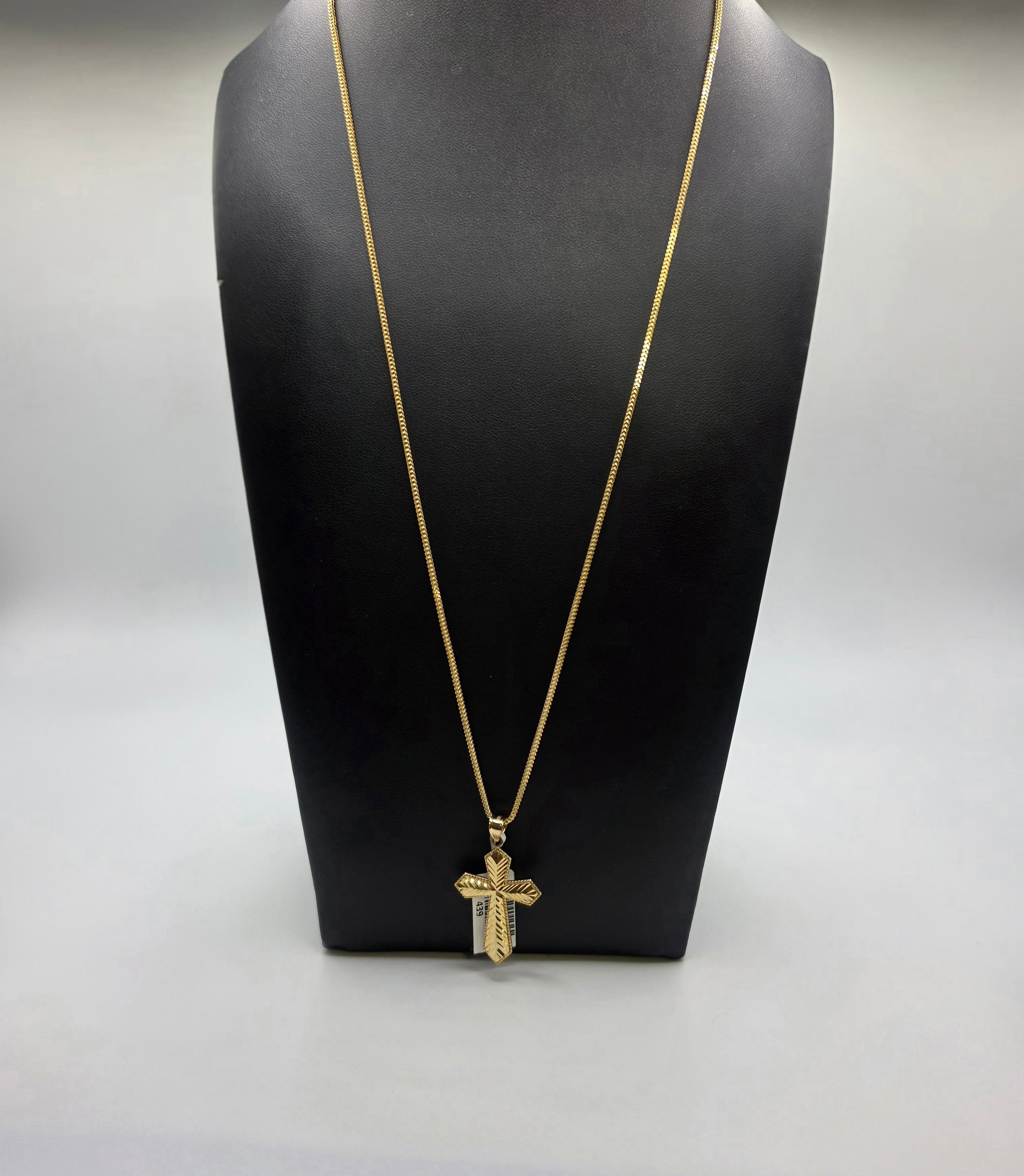 10K Gold Franco Chain with Pendant Semi Solid