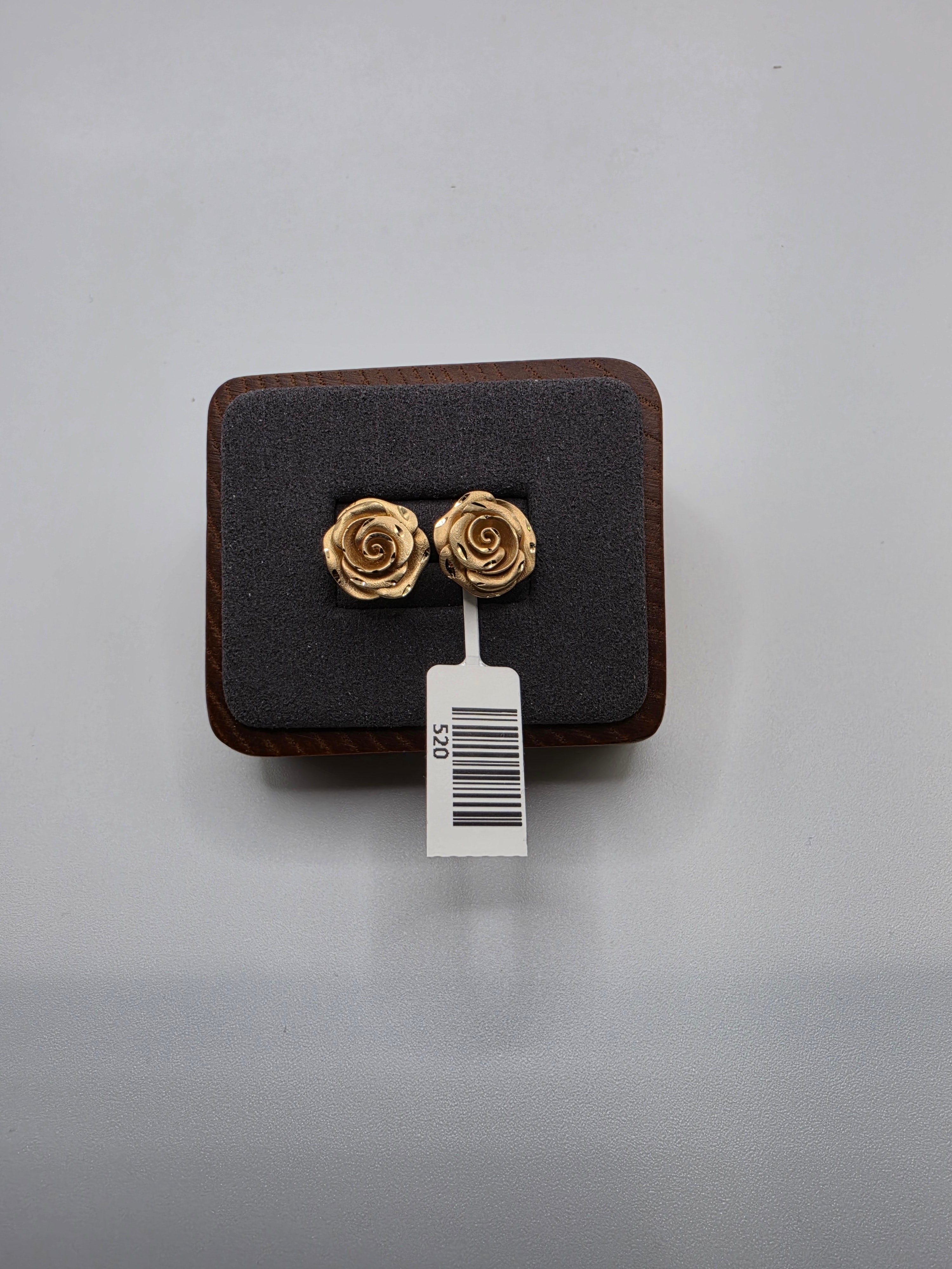 10K Rose Earrings