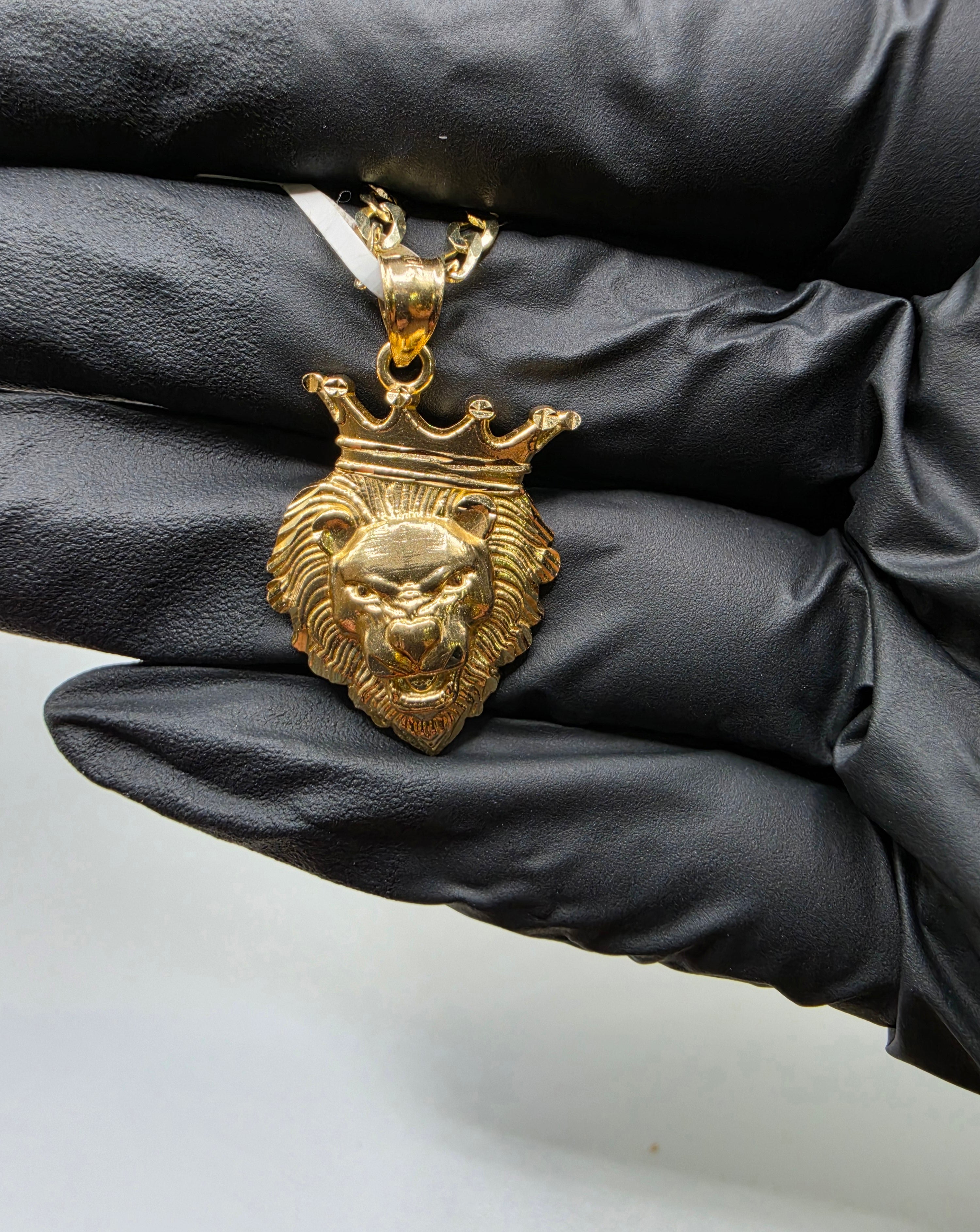 10K Gold Curve Chain with Pendant