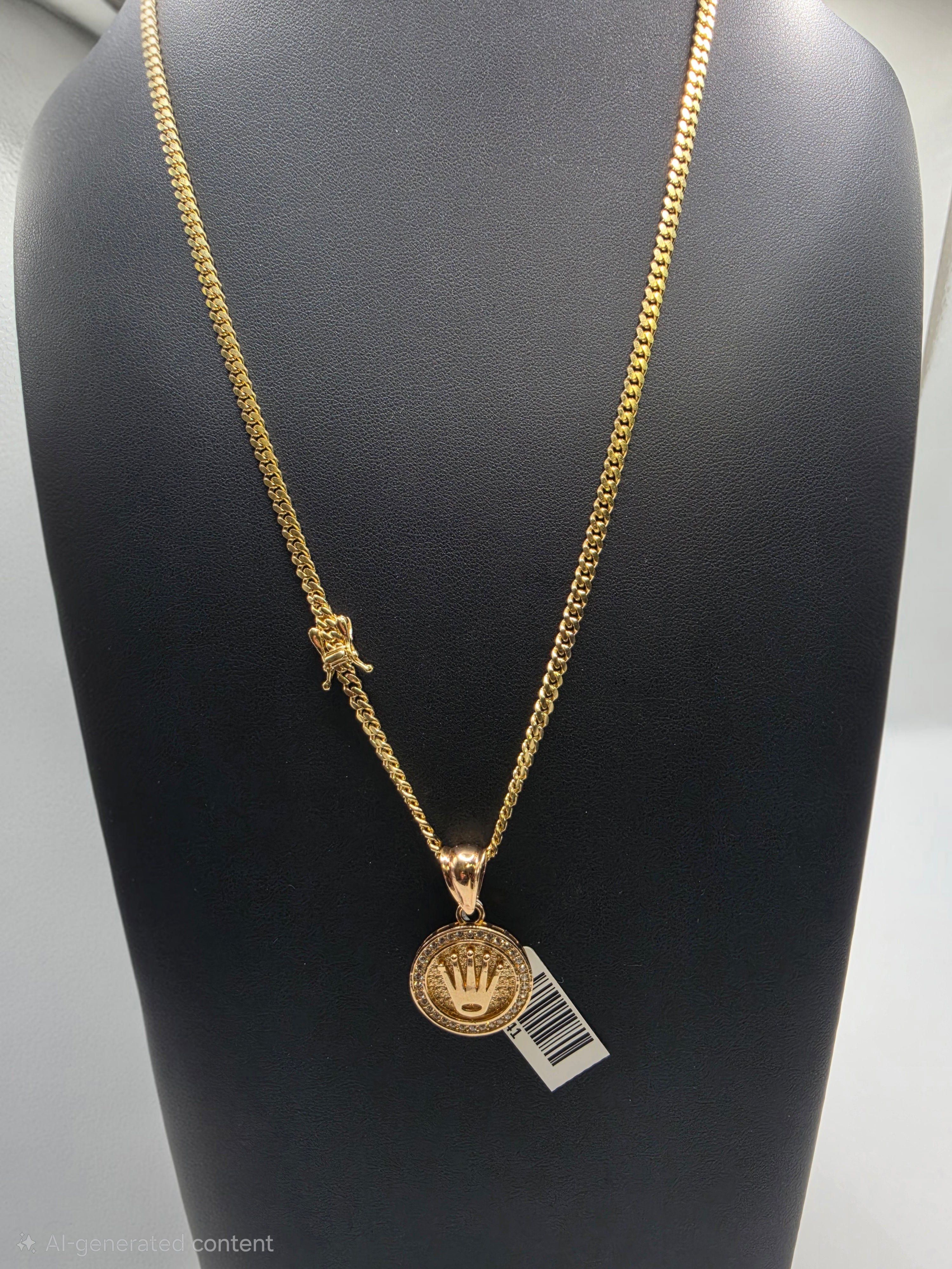 10K Miami Cuban Link chain with Pendant