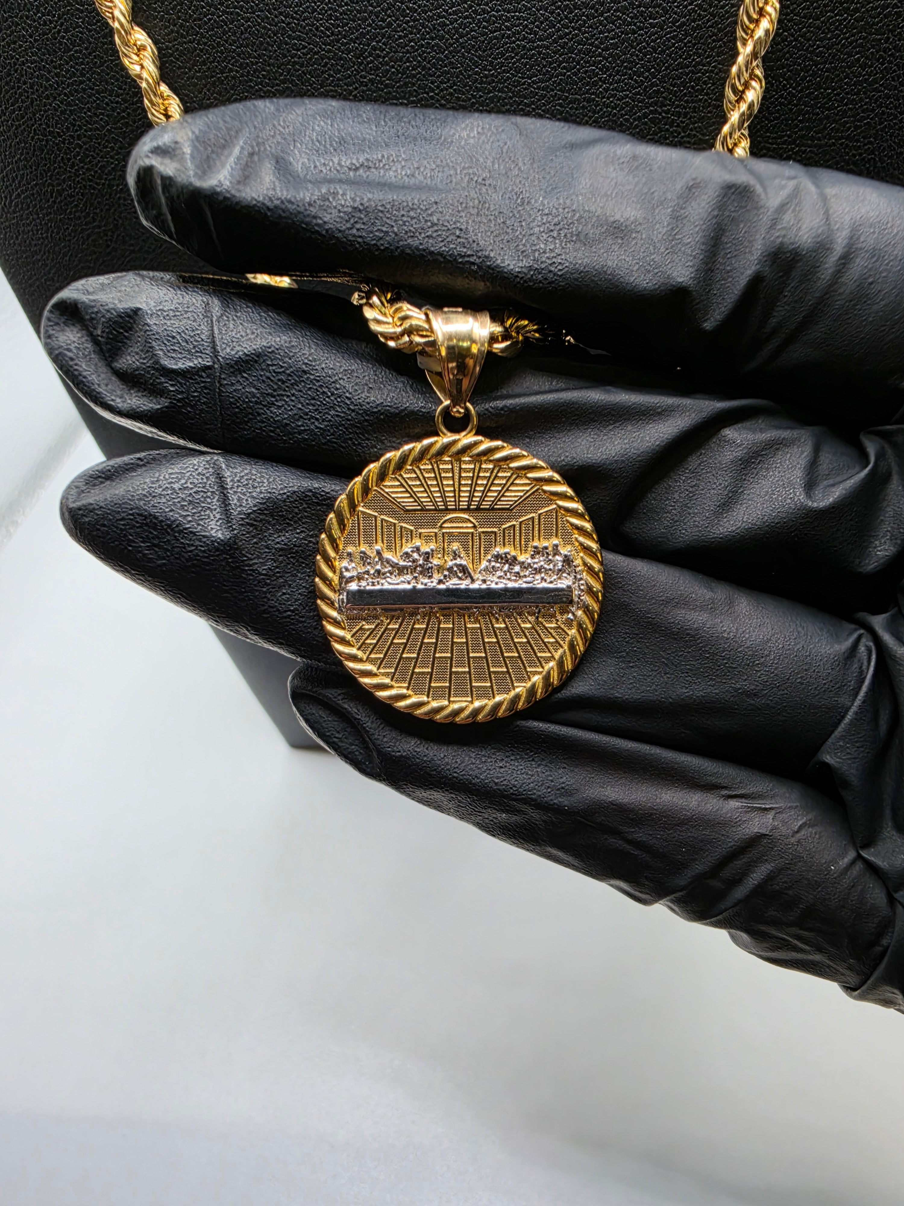 10K Rope Chain with Pendant