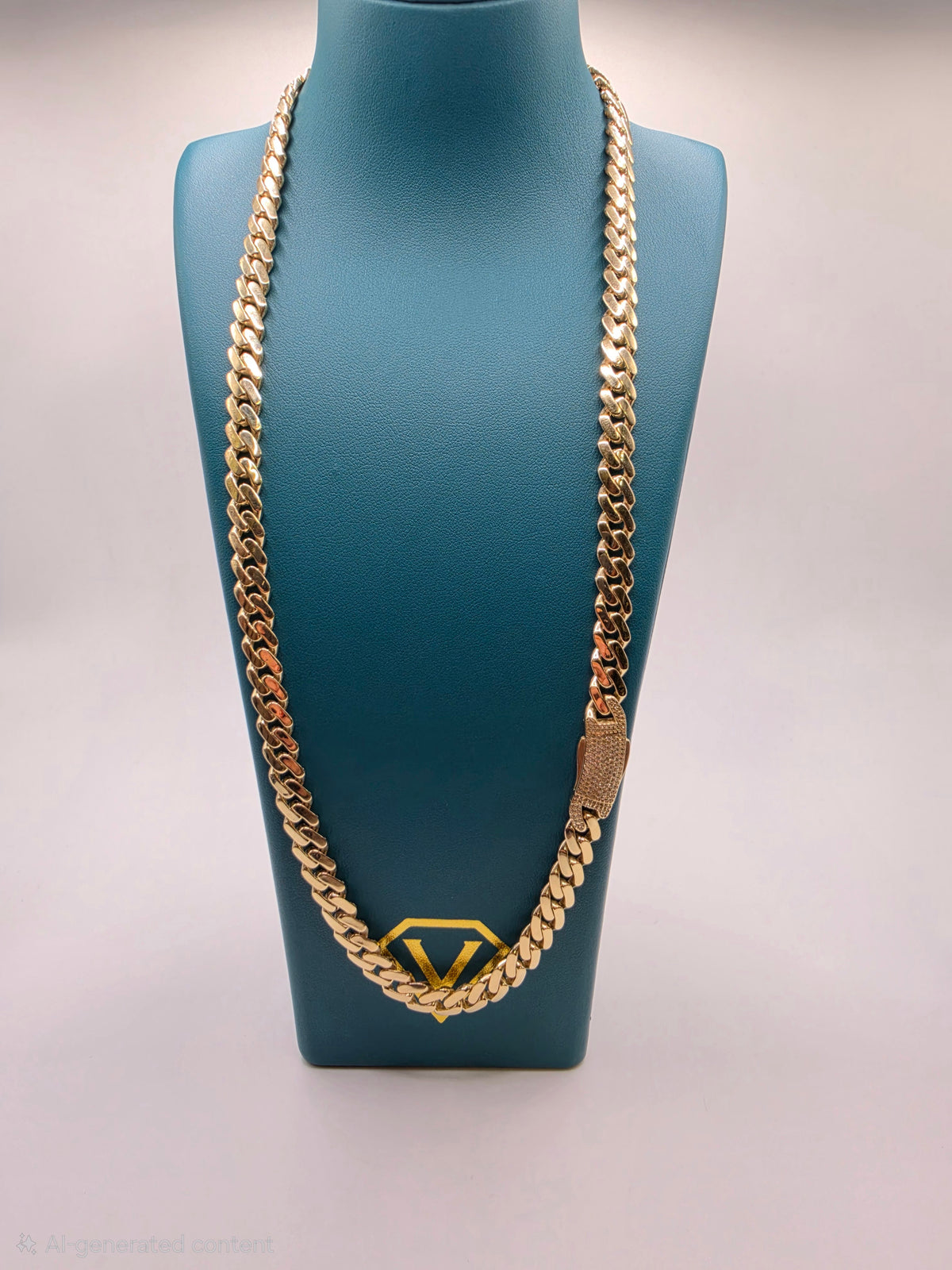 10K Gold Monaco Chain Semi Solid