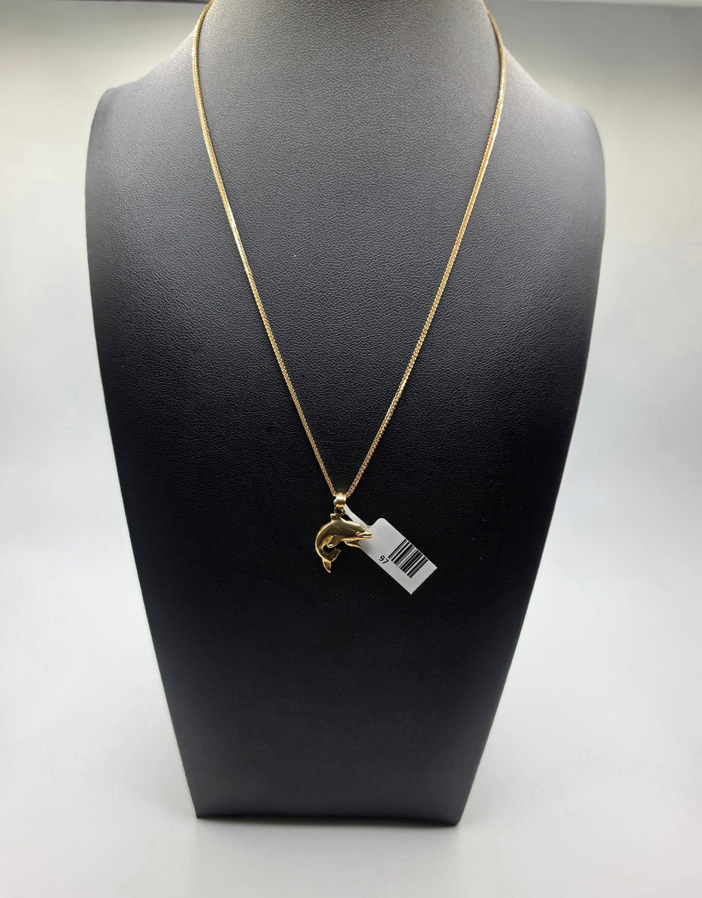 10K Wheat Franco with Dolphin Pendant