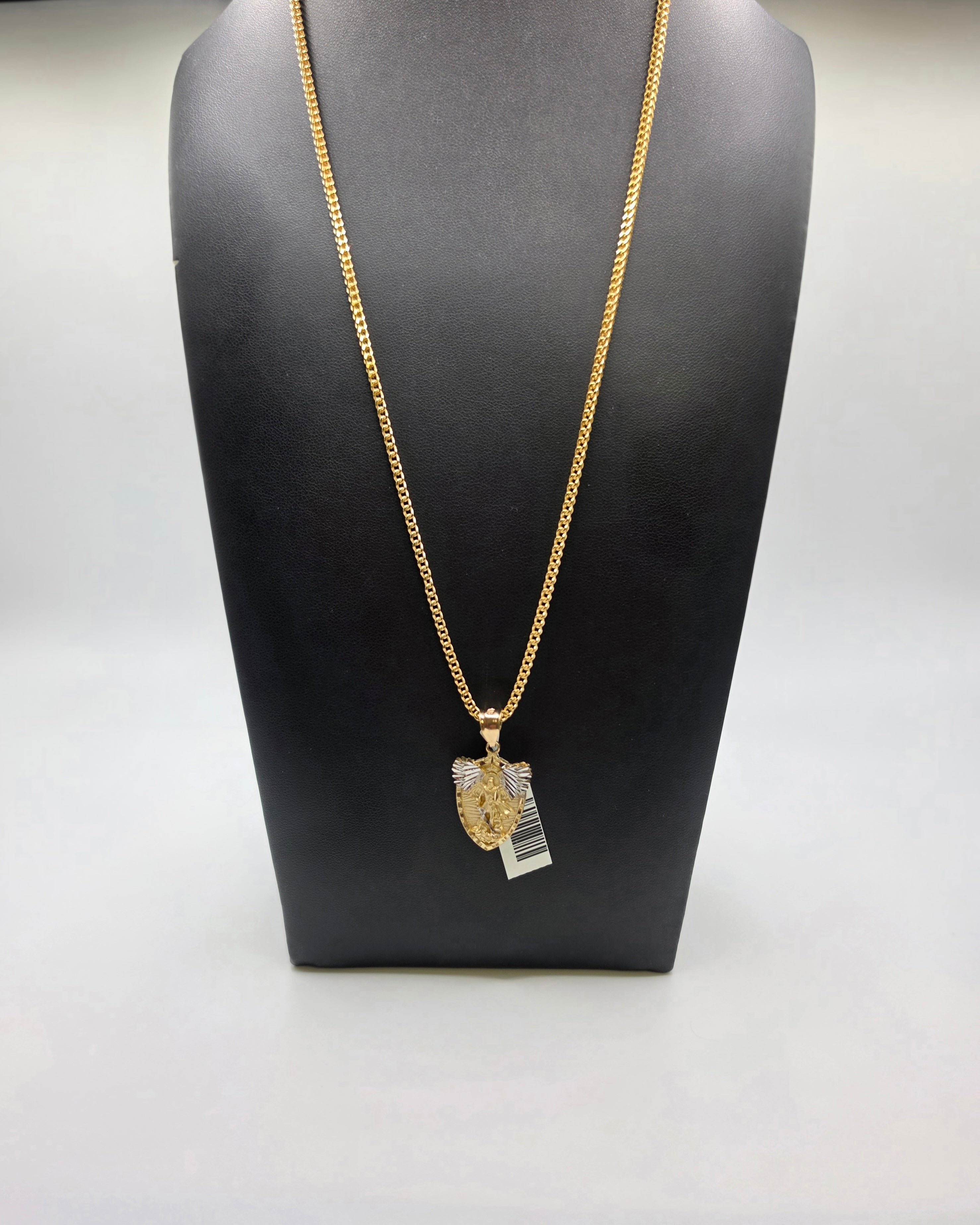 10K Gold Franco Chain with Pendant Semi Solid