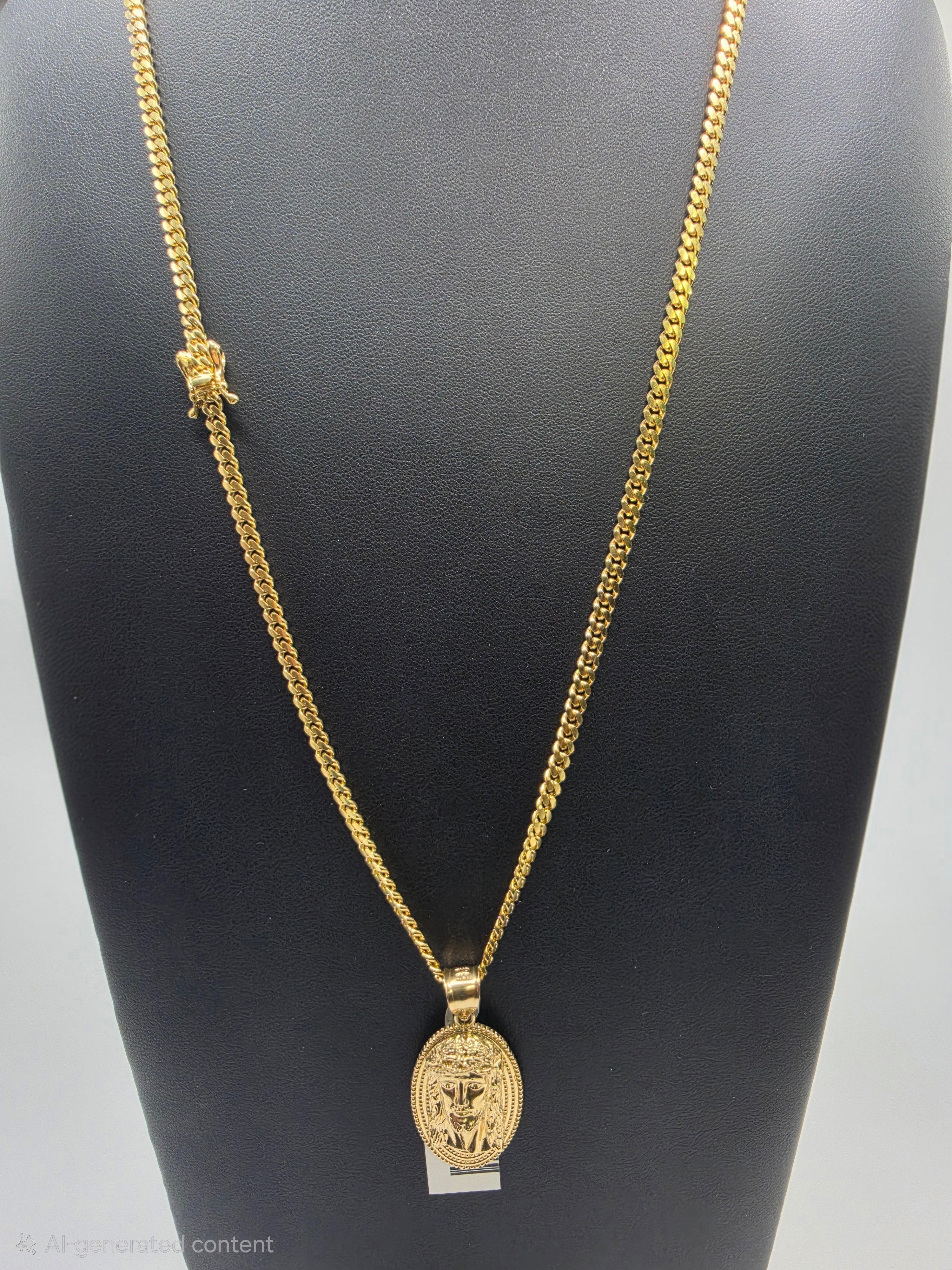 10K Miami Cuban Link with Pendant